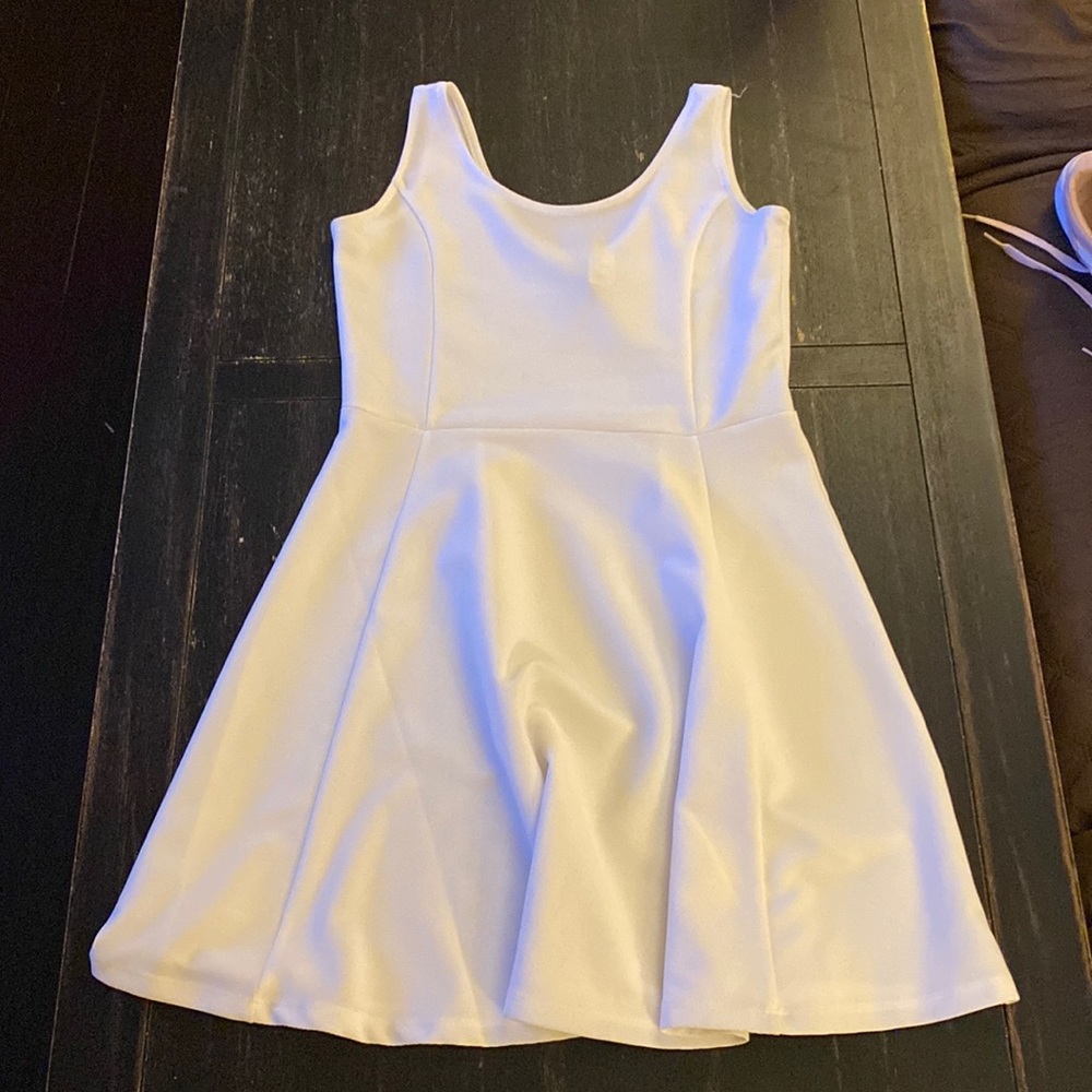 H&M divided white dress
